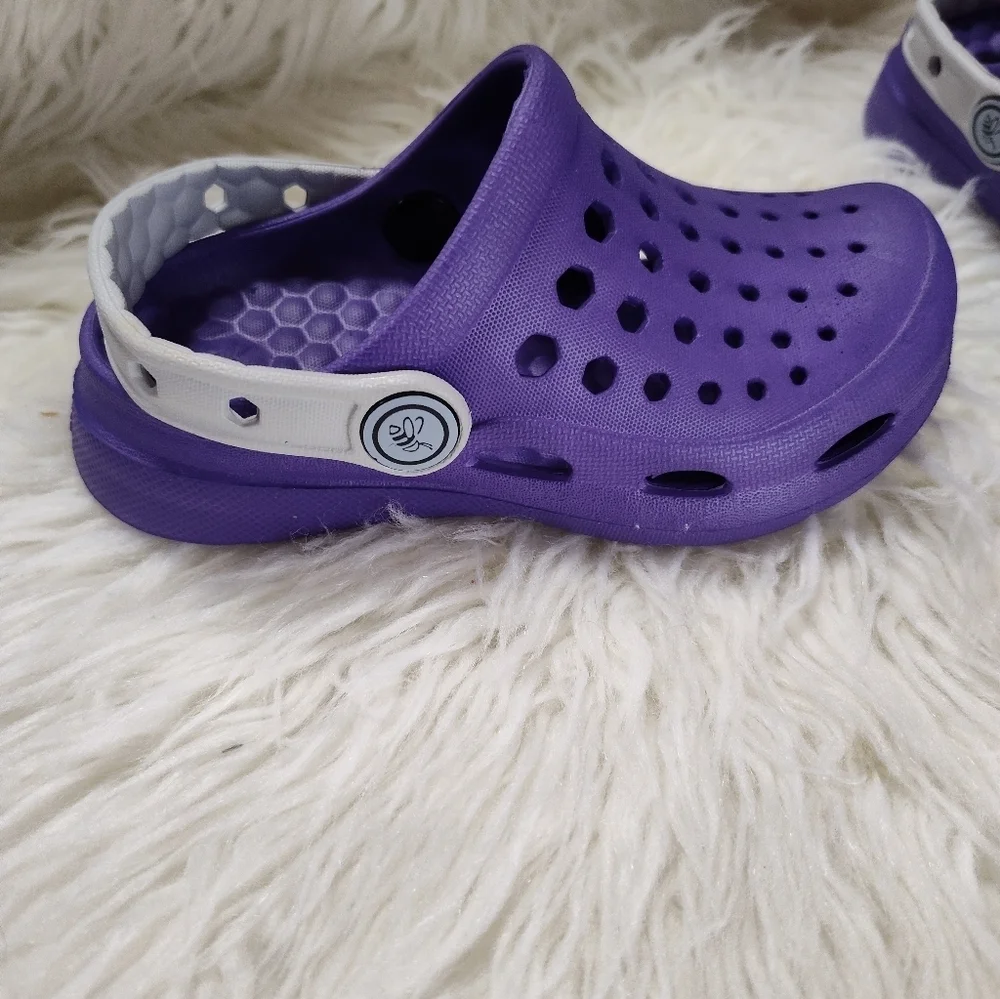 Joybees Kids Purple Gray Rubber Clogs Size 8 9